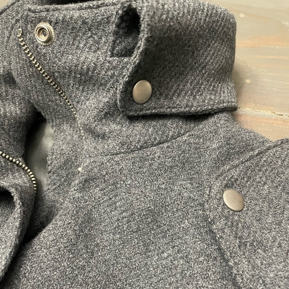Moda International Moto-C Gray Wool Blend Jacket Woman Small - Picture 12 of 13